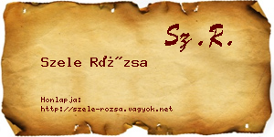 Szele Rózsa névjegykártya