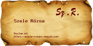 Szele Rózsa névjegykártya